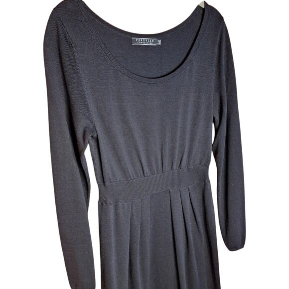 Peruvian Connection Modal Pima cotton blend knit sweater dress black Pleated s - Picture 7 of 7